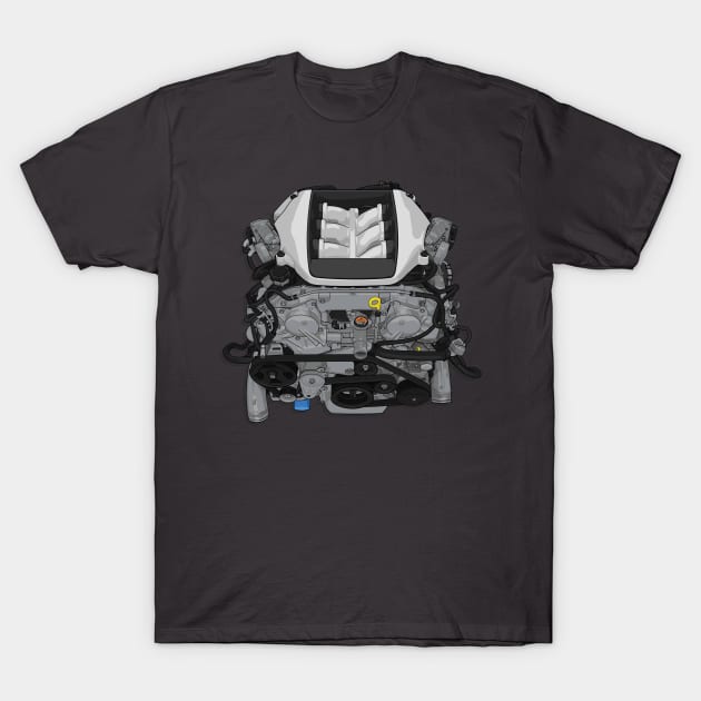 vr38 engine T-Shirt by ArtyMotive